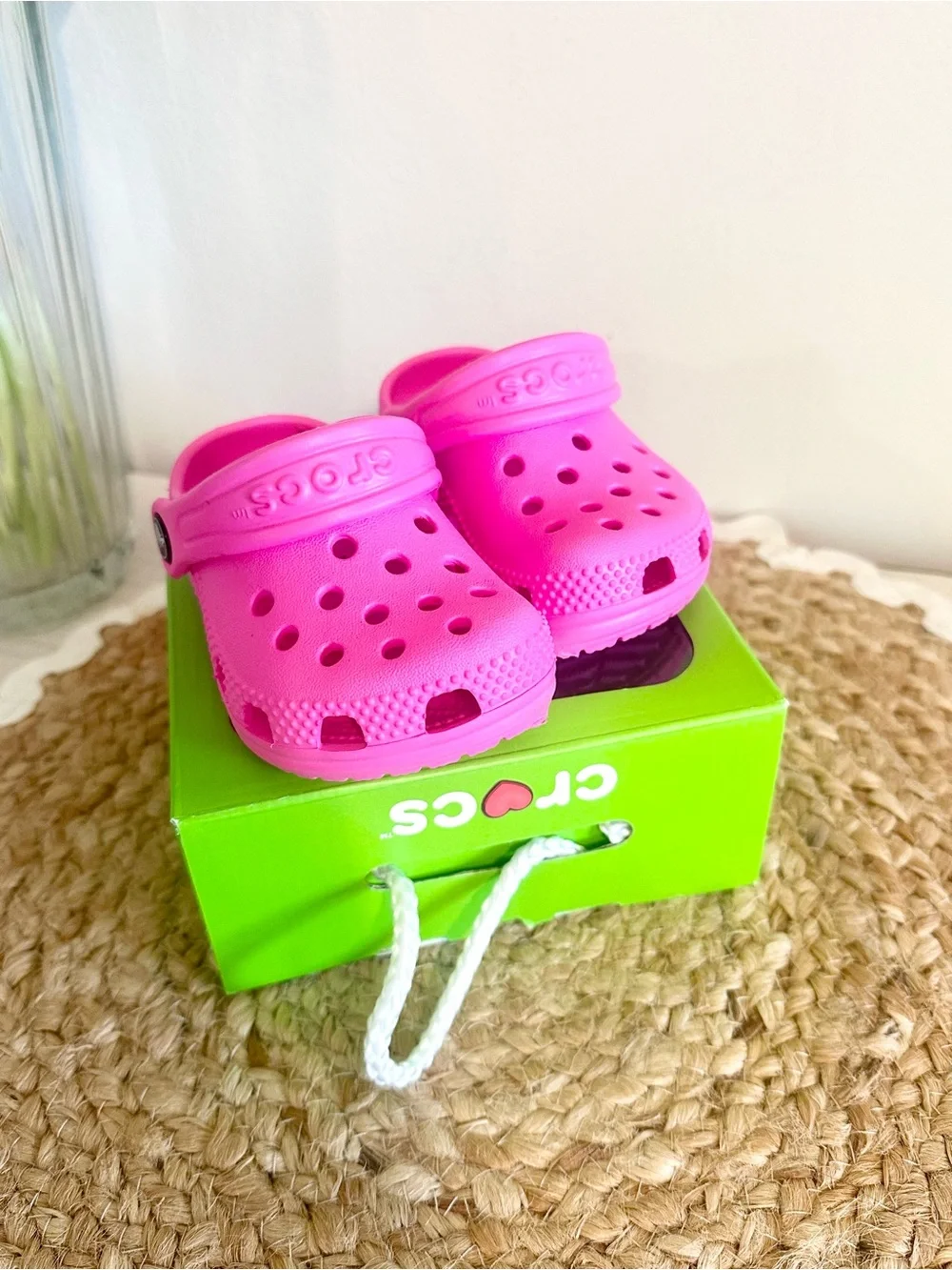 Crocs Classic Clog Toddler Girls Bright Hot Pink Shoes Size C6/7